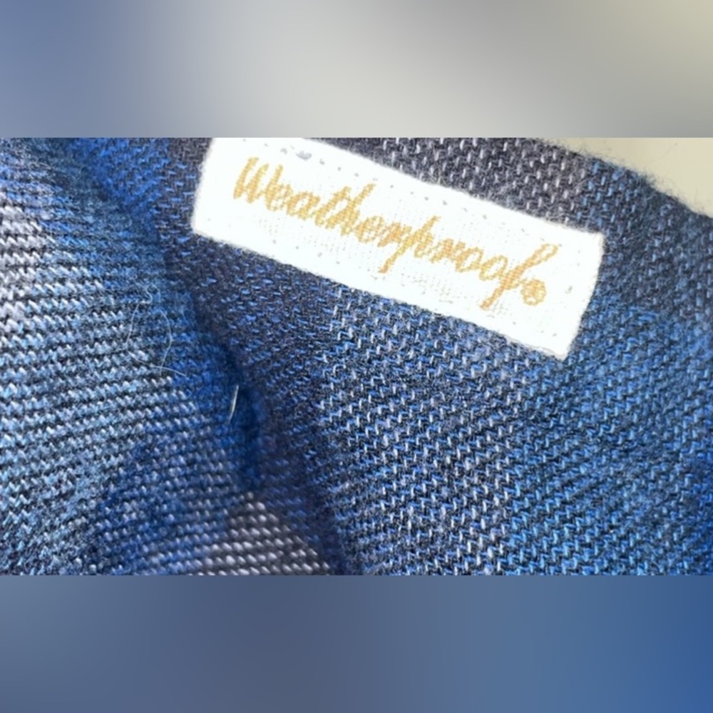 Preowned Original Weather Proof Vintage Flannel Size Medium Dark Blue Color. - Picture 5 of 12